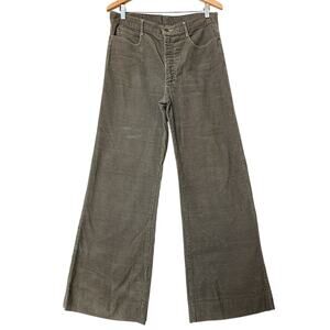 VTG Brittania Corduroy Flare Jeans Womens 33 12 Olive Green Flares Boho Western